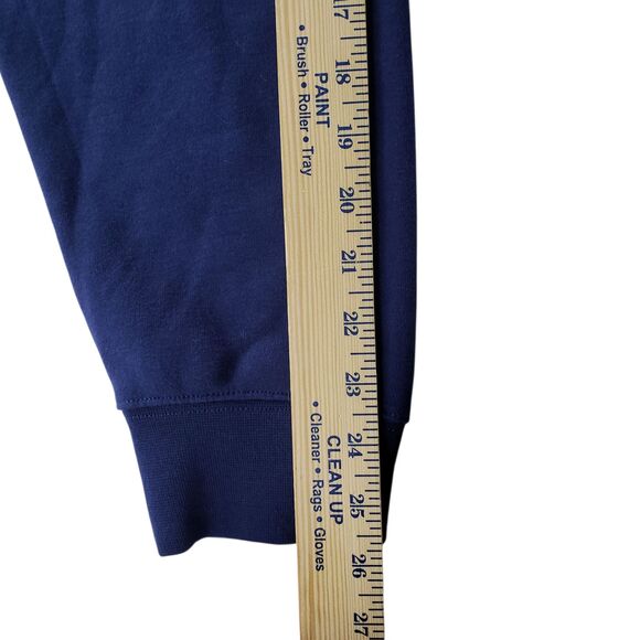 Vintage Nike Swoosh Sweatshirt Mens XXL Navy Embroidered Crewneck Pullover Y2K - Picture 12 of 12